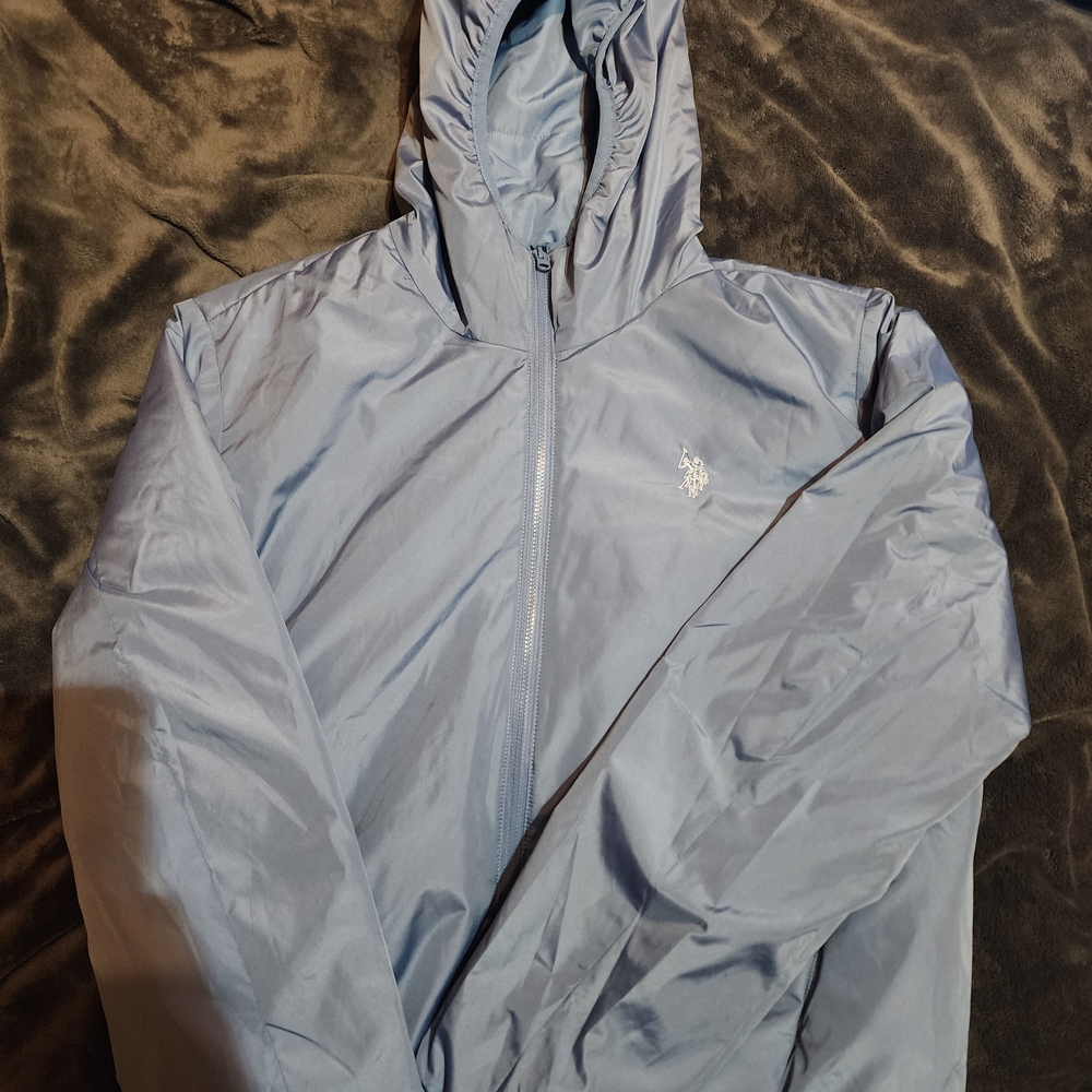 Women's Light Blue Hooded Jacket